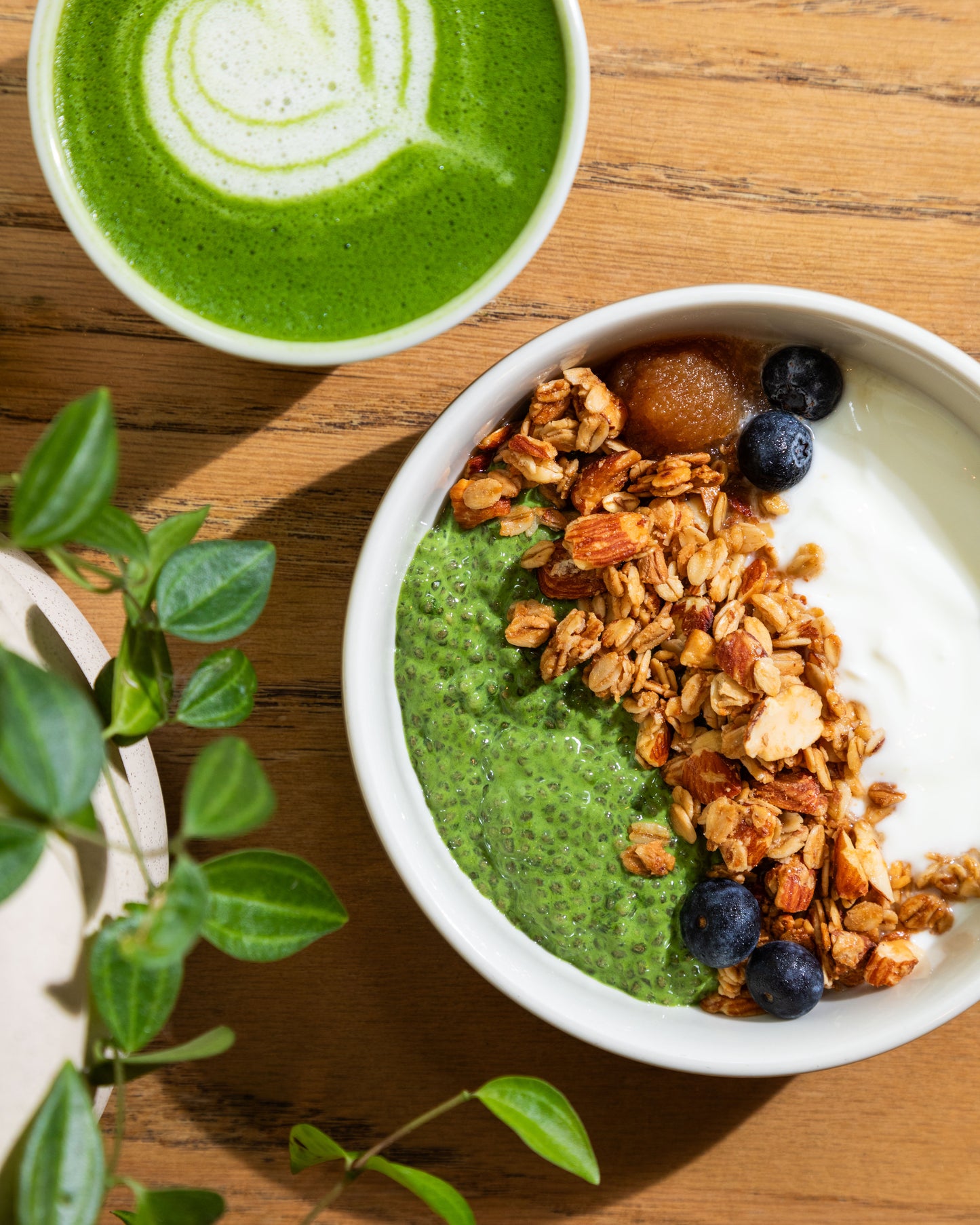 Matcha Chia Granola Yogurt