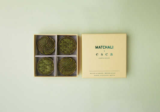 Handmade, Vegetarian Matcha Almond & Matcha Yuzu Mooncakes